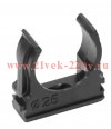 Крепеж-клипса для труб d25мм черн. (уп.100шт) TOKOV ELECTRIC TKE-LC-25-C05/100