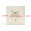 Розетка 1-м СП Pixel с заземл. с 2-мя заряд. устр. USB тип A+C IP20 механизм беж. TOKOV ELECTRIC TKE