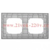 Рамка 2-м Pixel универс. алюм. TOKOV ELECTRIC TKE-PX-RM2-C03