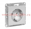 Розетка СП Эпика 16А с заземл. без защ. шторок механизм алюм. EKF UP1-SOA-110