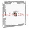 Розетка телевизионная TV 1-м СП Эпика механизм бел. EKF UP1-SOW-TV-1