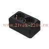 Розетка 2-м BOLLETO с заземл. накладная черн. 7128B IN HOME 4690612061061