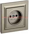 Розетка СП BRITE РСР10-1-0-БрШ 10А в сборе без заземл. без защ. шторок шампань IEK BR-R10-10-K37-F