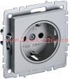 Розетка ИЭК BRITE 2P+E Schuko 16А алюминий (РС11-1-0-БрА) BR-R11-16-K47