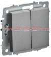 Выключатель перекрестный 2-кл. СП BRITE 10А ВС10-2-3-БрС механизм сталь IEK BR-V23-0-10-K46