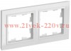 Рамка на 2 поста ИЭК BRITE белый (РУ-2-БрБ) BR-M22-K01