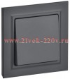 Выключатель 1-клавишный ИЭК BRITE 10А в сборе графит (ВСР10-1-0-БрГ) BR-V10-0-10-K53-F