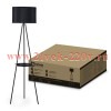 Светильник напольный под лампу ТНО 04ПВ-Е27-BB 230В полка черн. абажур/черн. тренога IN HOME 4690612