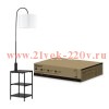 Светильник напольный под лампу этажерка ТНО 08КВ-Е27USB-WB USB-C бел. абажур/черн. корпус IN HOME 46