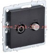 Розетка двойная ИЭК BRITE TV+SAT черный (РТВ/РСп12-БрЧ) BR-AF20-O-K02