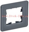 Рамка на 1 пост ИЭК BRITE стекло графит RE (РУ-1-2-Бр) BR-M12-G-41-K53