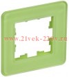 Рамка на 1 пост ИЭК BRITE стекло эко грин RE (РУ-1-2-Бр) BR-M12-G-41-K06