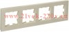 Рамка на 4 пост ИЭК BRITE пластик бежевый рифленый (РУ-4-Бр) BR-M42-51-K10