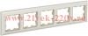 Рамка на 5 постов ИЭК BRITE пластик бежевый/жемчужный (РУ-5-Бр) BR-M52-12-1-K10