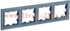 Рамка на 4 поста ИЭК BRITE маренго (РУ-4-БрМ) BR-M42-K35