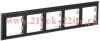 Рамка на 5 постов ИЭК BRITE пластик хром/черный (РУ-5-Бр) BR-M52-12-2-K23