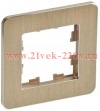 Рамка 1-м BRITE РУ-1-1-Бр метал. шампань RE AL IEK BR-M12-M-21-K37