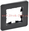 Рамка 1-м BRITE РУ-1-1-Бр метал. черн. RE AL IEK BR-M12-M-21-K02