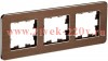 Рамка 3-м BRITE РУ-3-1-Бр метал. коричн. RE AL IEK BR-M32-M-21-K30