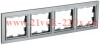 Рамка 4-м BRITE РУ-4-БрС сталь IEK BR-M42-K46