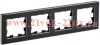 Рамка 4-м BRITE РУ-4-1-БрЧ металл черн. IEK BR-M42-M-K02