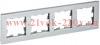 Рамка 4-м BRITE РУ-4-1-БрА металл алюм. IEK BR-M42-M-K47