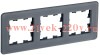 Рамка на 3 поста ИЭК BRITE стекло графит RE (РУ-3-2-Бр) BR-M32-G-41-K53