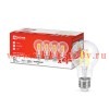 Лампа светодиодная LED-A60-deco 4PACK 9Вт прозрачная 230В E27 4000К 1040лм (уп.4шт) IN HOME 46906120