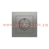 Розетка AtlasDesign 16А с заземл. со шторками быстрозажим. клем. в сборе сталь SE ATN000944S