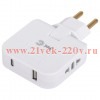 Разветвитель электрический 2-м 10А SPF-2-FL-USBC 2USB A+C поворотн. бел. Эра Б0069090