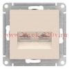 Розетка двойная компьютерная SE AtlasDesign RJ45+RJ45 кат.5E, бежевый [уп 5 шт] ATN000285