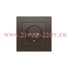 Розетка AtlasDesign 16А с заземл. со шторками быстрозажим. клем. в сборе мокко SE ATN000644S