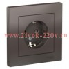 Розетка с заземлением со шторками SE AtlasDesign 16А в сборе, мокко [уп 10 шт] ATN000644
