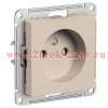 Розетка без заземления со шторками SE AtlasDesign 16А, песочный [уп 5 шт] ATN001249