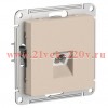 Розетка телефонная SE AtlasDesign RJ11, песочный [уп 5 шт] ATN001281