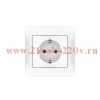 Розетка Glossa 16А с заземл. быстрозажим. клем. в сборе бел. SE GSL000142S