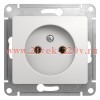 Розетка без заземления SE Glossa 16А механизм, белый GSL000141