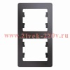 Рамка Glossa 2-постовая , вертикальная, графит