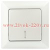 Выключатель Intro Solo 4-102-06 одноклавишный с подсветкой, 10А-250В, IP20, СУ, перламутр