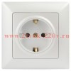 Розетка Intro Solo 4-202-06 с заземлением 2P+E Schuko, 16А-250В, IP20, СУ, перламутр