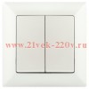 Переключатель Intro Solo 4-107-06 двухклавишный, 10А-250В, IP20, СУ, перламутр