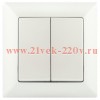 Выключатель Intro Solo 4-104-06 двухклавишный 10А-250В, IP20, СУ, перламутр