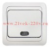Выключатель 1-кл. CLASSICO с подсвет. 2121 бел. ASD / IN HOME 4680005959853