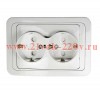 Розетка 2-м CLASSICO защ. шторки с заземл. 2128x бел. ASD / IN HOME 4690612000985
