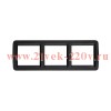 Рамка 3-м горизонтальная CLASSICO 2303HB черн. IN HOME 4690612061146