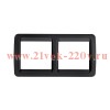 Рамка 2-м горизонтальная CLASSICO 2302HB черн. IN HOME 4690612061139