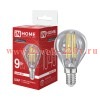 Лампа светодиодная LED-ШАР-deco 9Вт 230В Е14 4000К 1040лм прозрачная IN HOME 4690612063324