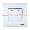Выключатель проходной 2-кл. с LED-подсветкой 10А 250В CHINT 715386