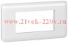 Рамка Legrand Mosaic 4 модуля горизонтальня белая 078814