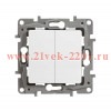 Переключатель двухклавишный Legrand Etika Plus белый
